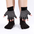 Venta caliente medio dedo guantes de fitness Yoga Pilates guantes